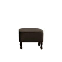 Puff Teles Decorativo Sala De Estar Suede Marrom Escuro