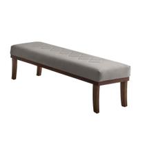 Puff Theo Cinza e Imbuia 140 cm Puff Theo Cinza e Imbuia 140 cm