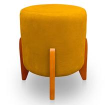 Puff Thor Luxo para Sala e Quarto Suede Amarelo - Jylcrom