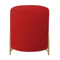 Puff Thor Pé de Ferro - Base Dourada - 52cm X 43cm