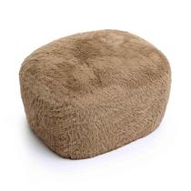 Puff Tov Furniture Britt em Shearling Vegano Taupe Escuro Puff Tov Furniture Britt em Shearling Vegano Taupe Escuro