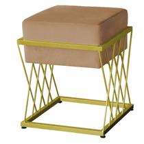 Puff Troia Base Dourada - 49cm X 40