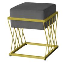 Puff Troia Base Dourada - 49cm X 40