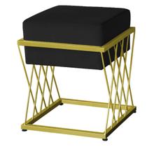 Puff Troia Base Dourada - 49cm X 40