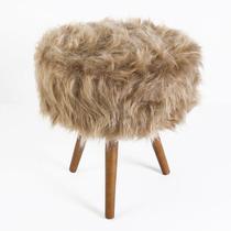 Puff Turim Pés Palito - Pelo Caramelo - Salaone