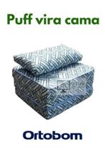 Puff Vira Cama + Travesseiro Solteiro Multiuso 3 Em 1 Ortobom