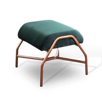 Puff Zion Assento Verde Musgo Base Rosé Gold - 68513