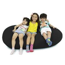 Puff Zion Midi Preto - Versátil, prático, macio