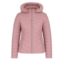 Puffer Feminina Jaqueta em Nylon c/ Capuz Peluciado