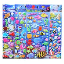 Puffy Stickers Marine Fish Underwater World 3D para crianças