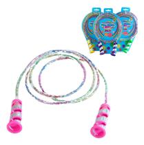 Pula Corda Brilho Glliter Happy Infantil Brinquedo 2 Metros