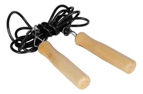 Pula Corda Brinquedo Saltar Brincar Punho Madeira 2,6m Pula Corda Brinquedo Saltar Brincar Punho Madeira 2,6m