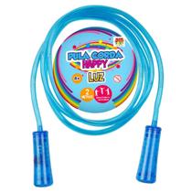 Pula Corda Happy Luz Azul DM Toys Corda Infantil com Luz