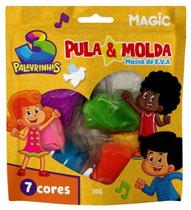 Pula & Molda - Massa De E.V.A - 7 Cores - 3 Palavrinhas