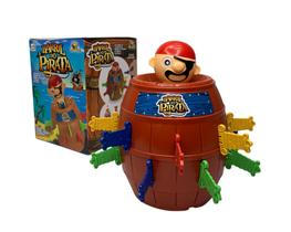 Pula Pirata Barril Brinquedo Interativo Divertido Infantil Jogo Presente Menino Menina Criança