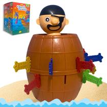 Pula Pirata Brinquedo Mini Barril Pirata Jogo Mesa Infantil