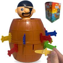 Pula Pirata Brinquedo Mini Barril Pirata Jogo Mesa Infantil