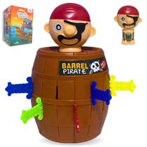 Pula Pirata Jogo Barril Grande Brinquedo Infantil Crianças