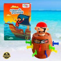 Pula Pirata Jump Grande Tamanho Tradicional 18 Peças- Interativo Brinquedo Passa Tempo Jogo Barril