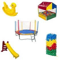 Pula Pula 2,30m Escorrega Médio Piscina de Bolinhas 1,00m 500 Bolinhas Gangorra 1 Lugar