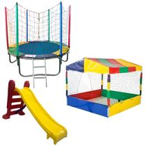 Pula Pula Trampolim Cama Elástica 1,83m Piscina de Bolinhas Quadrada 1,50m Escorregador Médio Premium Rotoplay Brinquedos Pula Pula Trampolim Cama Elástica 1,83m Piscina de Bolinhas Quadrada 1,50m Escorregador Médio Premium Rotoplay Brinquedos