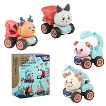 Pull Back Carros 4 pçs/set Veículos de Engenharia Animal Meninos Crianças Meninas Crianças Gif Pull Back Carros 4 pçs/set Veículos de Engenharia Animal Meninos Crianças Meninas Crianças Gif
