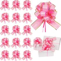 Pull Bows WILLBOND, 20 peças, decoração de presente rosa de 15 cm Pull Bows WILLBOND, 20 peças, decoração de presente rosa de 15 cm