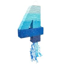 Pull String Pinata BLUE PANDA número 4 para o 4º aniversário do menino Pull String Pinata BLUE PANDA número 4 para o 4º aniversário do menino