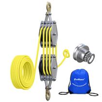 Pulley Hoist FITHOIST Block and Tackle 2000 kg com corda de 20 m