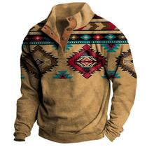 Pulôver com capuz ZOCAVIA Aztec Graphic para homens - 3XL
