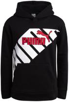 Pulôver de lã PUMA Boys' Performance com capuz tamanho 8 preto/branco Pulôver de lã PUMA Boys' Performance com capuz tamanho 8 preto/branco