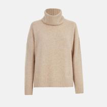 Pulôver Feminino De Gola Alta Para Outono Inverno Ajustado De Manga Longa Top Tricotado Macio E