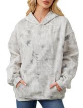 Pulôver feminino TERIVEEK de lã camuflada com capuz Maple Leaf Pulôver feminino TERIVEEK de lã camuflada com capuz Maple Leaf