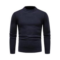 Pulôver Masculino de Veludo para Inverno - Suéter Quente de Malha Slim Fit