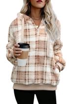 Pulôver Sherpa com capuz com capuz de lã felpuda para mulheres Pulôver Sherpa com capuz com capuz de lã felpuda para mulheres