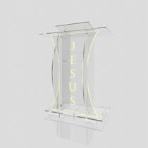 Pulpito Acrilico Resistente Bonito 8mm Led e Gravação para Igreja para Empresa