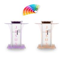 Pulpito Acrilico Resistente Bonito 8mm Led e Gravação para Igreja para Empresa Pulpito Acrilico Resistente Bonito 8mm Led e Gravação para Igreja para Empresa