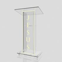 Púlpito Bonito Resistente Com Led Gravação Igreja E Empresas