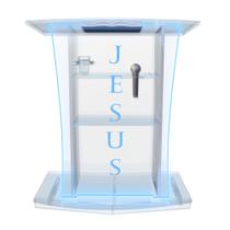 Púlpito Bonito Resistente com Led, Gravação Igreja e Empresas