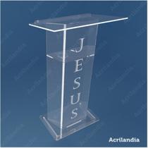 Púlpito de Acrílico para Igrejas c/ Gravação JESUS