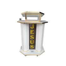 Pulpito de madeira para igrejas e palestras com acabamento em dourado Pulpito de madeira para igrejas e palestras com acabamento em dourado