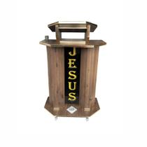 Pulpito de madeira para igrejas e palestras com acabamento em dourado Pulpito de madeira para igrejas e palestras com acabamento em dourado