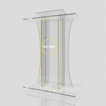 Púlpito Resistente 8mm Bonito Igreja Empresarial Eventos com Gravação Led e NF