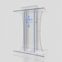 Púlpito Resistente 8mm Bonito Igreja Empresarial Eventos com Gravação Led e NF