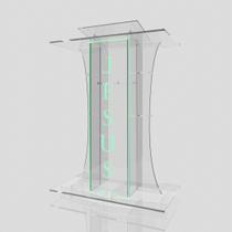 Púlpito Resistente 8mm Bonito Igreja Empresarial Eventos com Gravação Led e NF