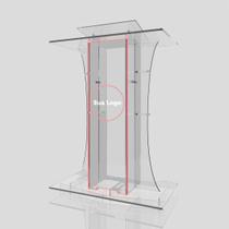 Púlpito Resistente 8mm Bonito Igreja Empresarial Eventos com Gravação Led e NF