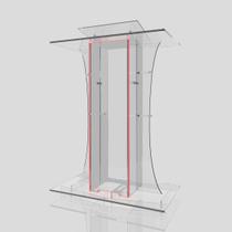 Púlpito Resistente 8mm Bonito Igreja Empresarial Eventos com Gravação Led e NF