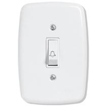 Pulsador Campainha Ideale Pluzie Com Placa 4X2 Branca Pulsador Campainha Ideale Pluzie Com Placa 4X2 Branca