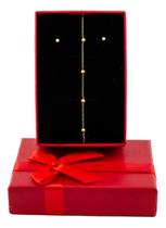 Pulseira 16 Cm E Brinco Bolinhas 3 Mm Ouro 18k Pulso Fino