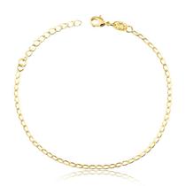 Pulseira 18cm Com Extensor De 3cm Folheada A Ouro Pulseira 18cm Com Extensor De 3cm Folheada A Ouro